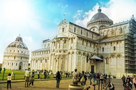 Cathedral and baptistery of Pisa, Italy, Europeのeditorial素材