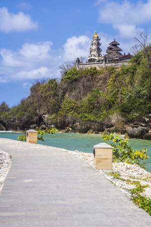 Pura Geger Temple is one of Nusa Duaâs most important cultural landmarks. The temple overlooks the namesake Geger Beach.の写真素材