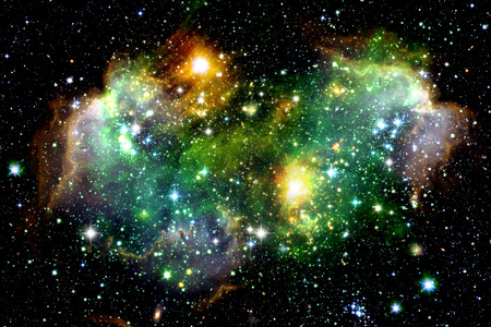 Digital illustration of space nebula. Star formation.の写真素材