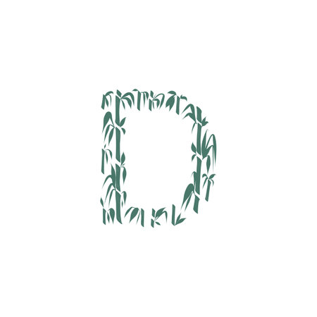 Flower Alphabet of the English language - letter - Dのイラスト素材