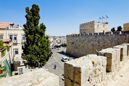 The Tower of David in the old city of Jerusalemのeditorial素材
