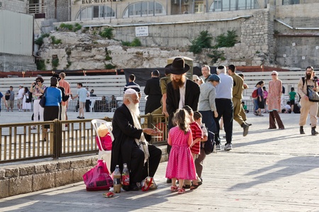 View of the square in front of the Western Wall  in Jerusalemのeditorial素材