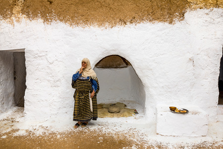 House of trogladites in the desert of Tunisia,Matmataのeditorial素材