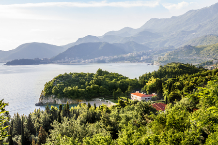 Royal Beach in the village of Milocer in Montenegro on a sunny summer dayのeditorial素材