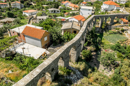 June 4, 2015.Bar. Montenegro. Aqueduct in old city of Bar. Montenegro.の写真素材