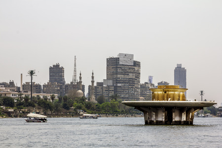 April 13, 2014.Cairo. The house on the Quays on the river Nile in Cairo.Egyptのeditorial素材