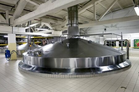 January 23, 2016 .Saint-Petersburg.Beer tanks for brewing beer at the Heineken brewery in St. Petersburg . Russia.のeditorial素材