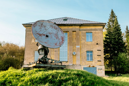 May 7, 2016. Saint-Petersburg.Antenna radio telescope of the Pulkovo Observatory in St....