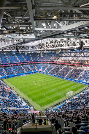 Saint-Petersburg .Russia.22 June 2017. Match Cameroon and Australia at the Confederations Cup in Saint Petersburg arena in St. Petersburg.のeditorial素材