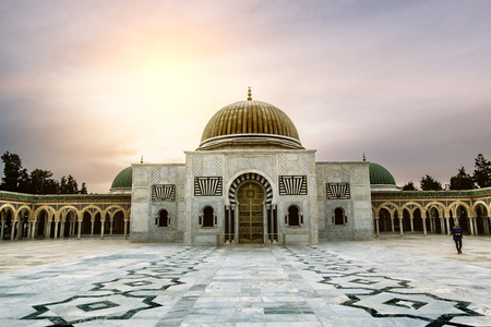 Monastir .Tunisia.May 23, 2017.The mausoleum of Habib Bourguiba in Monastir at sunsetのeditorial素材