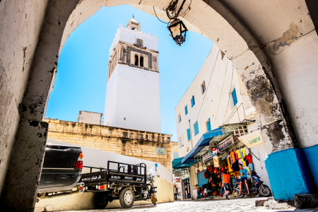 Sousse.Tunisia.24 may 2017.Mosque in the Old city Medina Sousse in Tunis