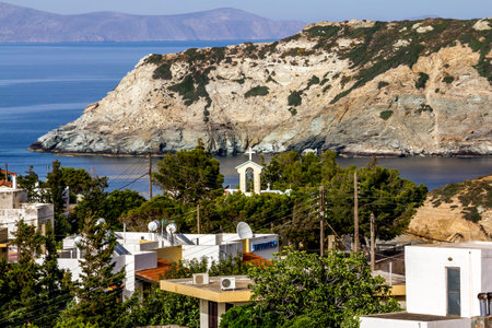 Agia Pelagia.Crete.May 30, 2019. View of Agia Pelagia resort in the mountains of Crete in Greece