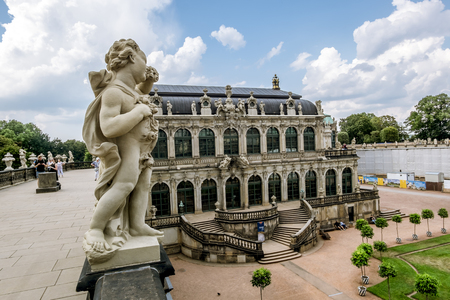 Dresden.Germany.August 30, 2019.The pavilions of the Dresden Zwinger art gallery in Dresden.のeditorial素材
