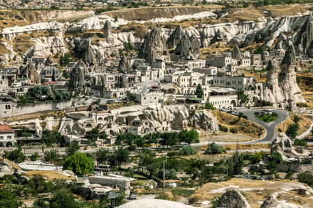 Goreme.Turkey.May 26, 2013.View of the Goreme cave city in Cappadocia in Turkey.のeditorial素材