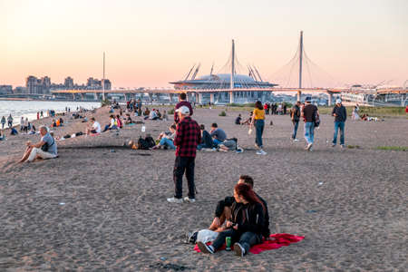 Saint-Petersburg. Russia. June 17, 2020. Rehearsal of the Victory Parade on Palace square in Saint Petersburg during the covid-19 pandemic.のeditorial素材