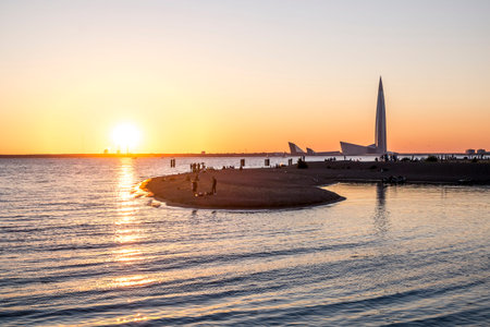 Saint-Petersburg, Russia. June 23, 2020. Pedestrian overpass over the Pulkovo highway in St. Petersburgの写真素材