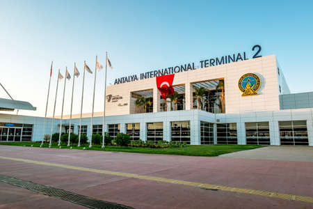 Antalya.Turkey.August 30, 2020.HavalimanÄ± international airport terminal in Antalya in Turkeyのeditorial素材