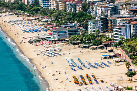 Alania.Turkey.September 3, 2020. Cleopatra beach in Alanya in Turkeyの写真素材