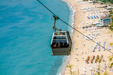 Alania.Turkey.September 4, 2020 The funicular to the fortress in Alanya in Turkeyのeditorial素材