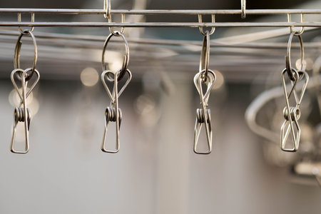 Metal Clothespin in Closeup.の写真素材