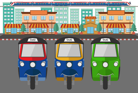 Tuk Tuk Thailandのイラスト素材