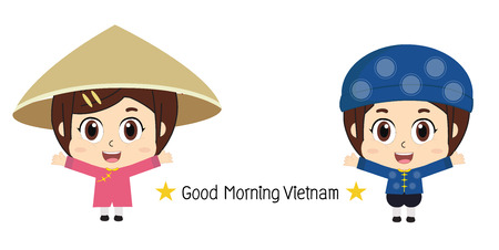 kids in Vietnamese, Vectorのイラスト素材