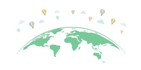World green and Save the Earth concept. Vector illustrationのイラスト素材