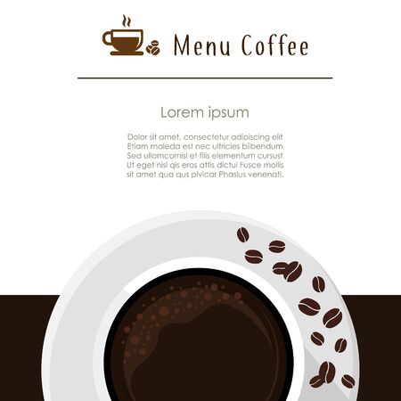 Coffee tempate brochure vector, coffee shop menu designのイラスト素材