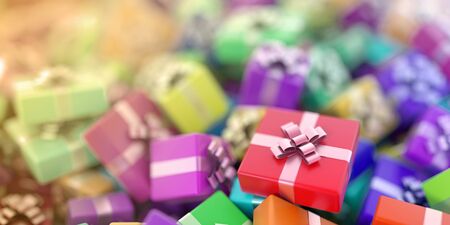 Gift boxes, original 3d illustrationの写真素材