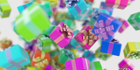Gift boxes, original 3d illustration