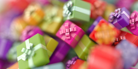 Gift boxes, original 3d illustration