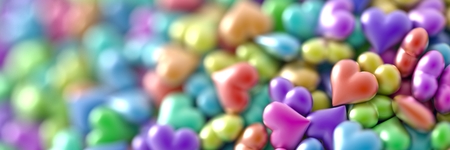 Infinite hearts background, original three dimensional illustration.の写真素材