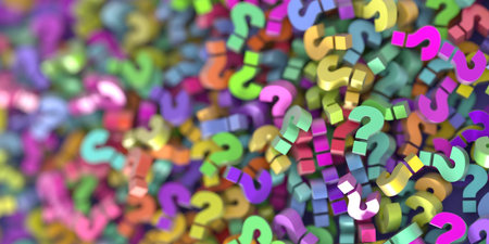 Endless question marks, original three dimensional illustration.の写真素材