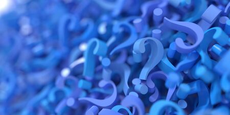 Infinite question marks, original three dimensional illustrationの写真素材