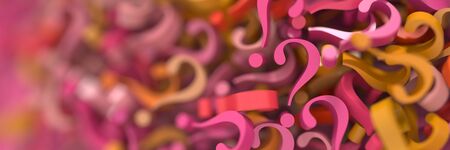 Infinite question marks, original three dimensional illustrationの写真素材