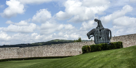 Assisi basilica in central Italyの写真素材