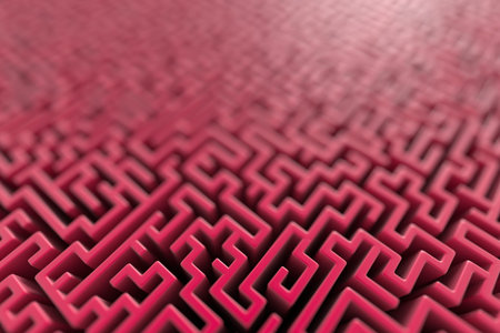 Maze background, risk and solution illustration conceptsの写真素材