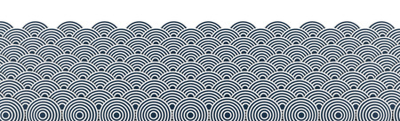 Three dimensional Japanese ocean background, isolated on whiteの写真素材