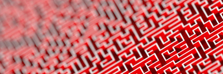 Maze background, risk and solution illustration conceptsの写真素材