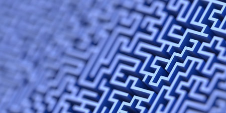 Maze background, risk and solution illustration conceptsの写真素材