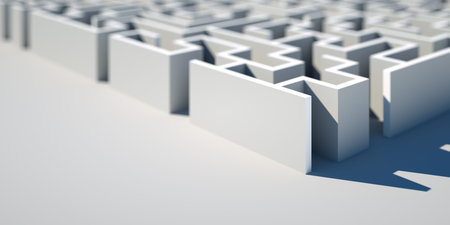 Maze background, risk and solution illustration conceptsの写真素材
