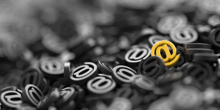 Email infinite symbols, 3d rendering backgroundの写真素材