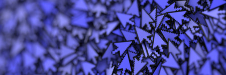 Click cursors background, 3d rendering, technology and media concepts