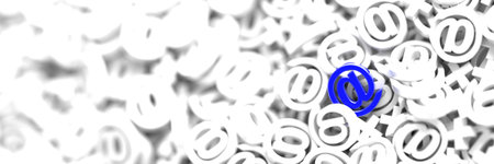 Email infinite symbols, 3d rendering background