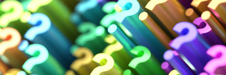 Question mark conceptual background, 3d renderingの写真素材