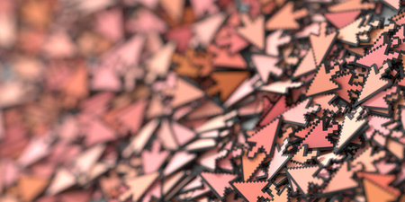 Click cursors background, 3d rendering, technology and media conceptsの写真素材