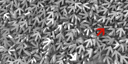 Infinite arrow signs on a plane, 3d renderingの写真素材