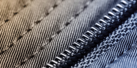 Jacket with zipper detail, fashion industry conceptsの写真素材