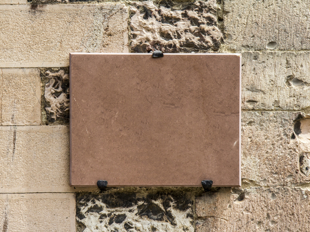 Old blank and traditional road sign in Florence, Italyの写真素材