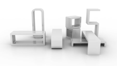 Copy space 3d illustration, retail and marketing theme image